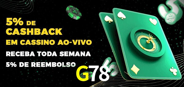 Promoções do cassino ao Vivo G78